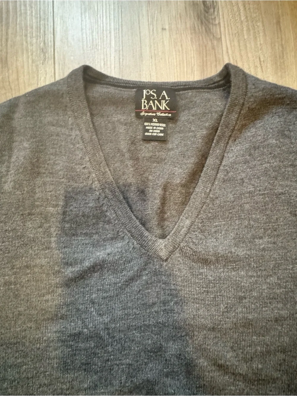 Jos. A. Bank Dark Charcoal V-Neck Sweater Vest